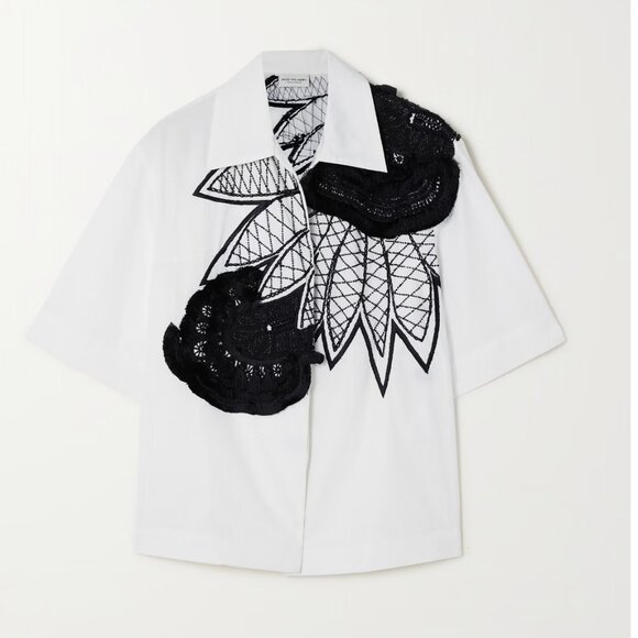 Dries van Noten tasseled beaded embroidered cotton-poplin shirt - Picture 8 of 11